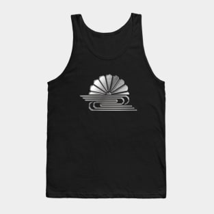 Kusunoki Clan Kamon Silver Chrome Tank Top